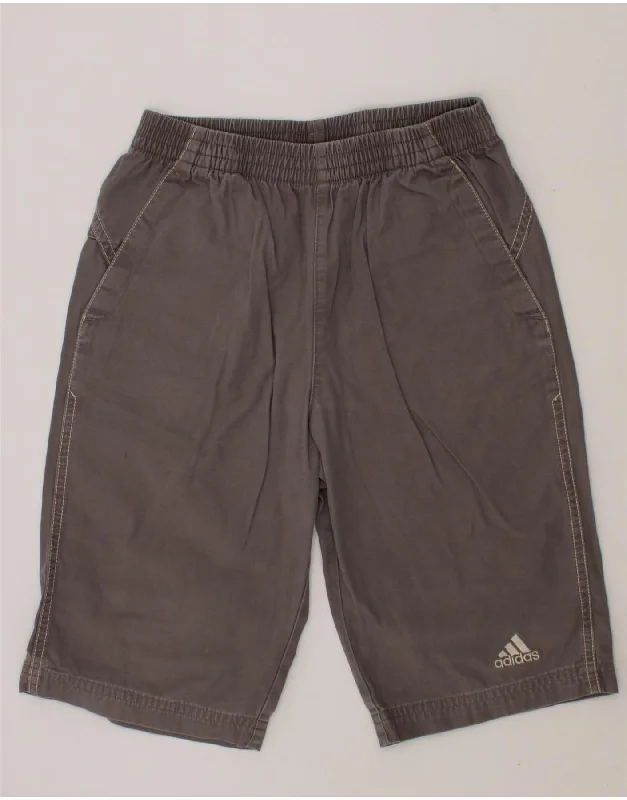 ADIDAS Boys Casual Shorts 7-8 Years W22 Grey Cotton