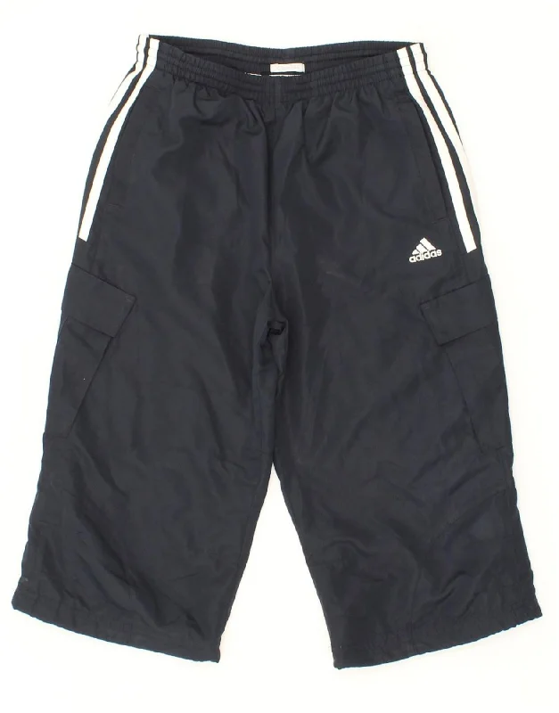 ADIDAS Boys Clima 365 Bermuda Sport Shorts 11-12 Years Navy Blue Polyester