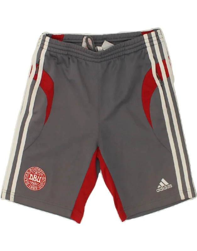 ADIDAS Boys Clima 365 Sport Shorts 11-12 Years Grey Polyester