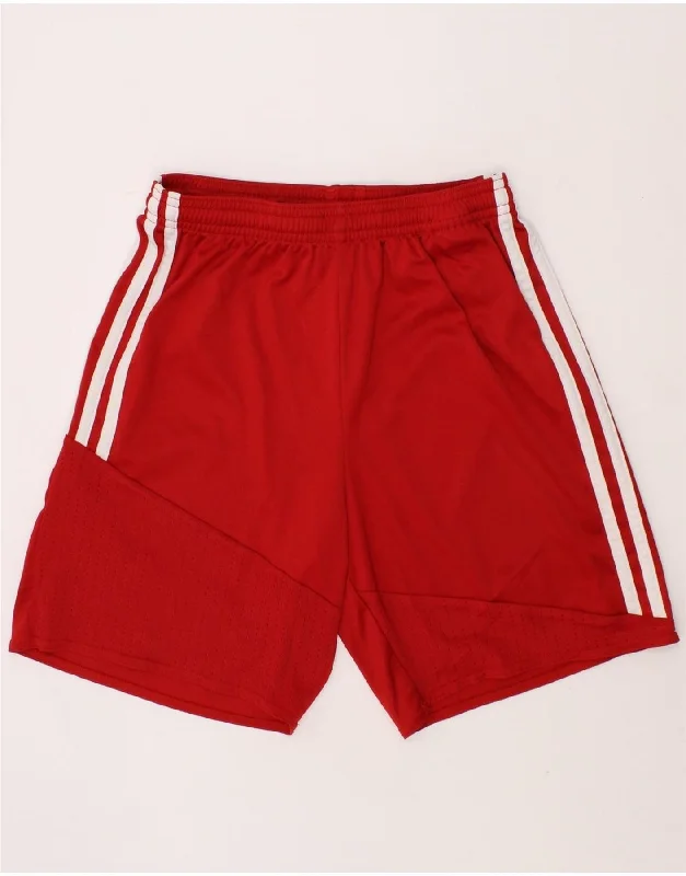 ADIDAS Boys Climacool Sport Shorts 11-12 Years Red Polyester