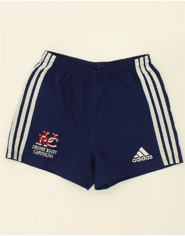 ADIDAS Boys Climacool Sport Shorts 9-10 Years Navy Blue Polyester