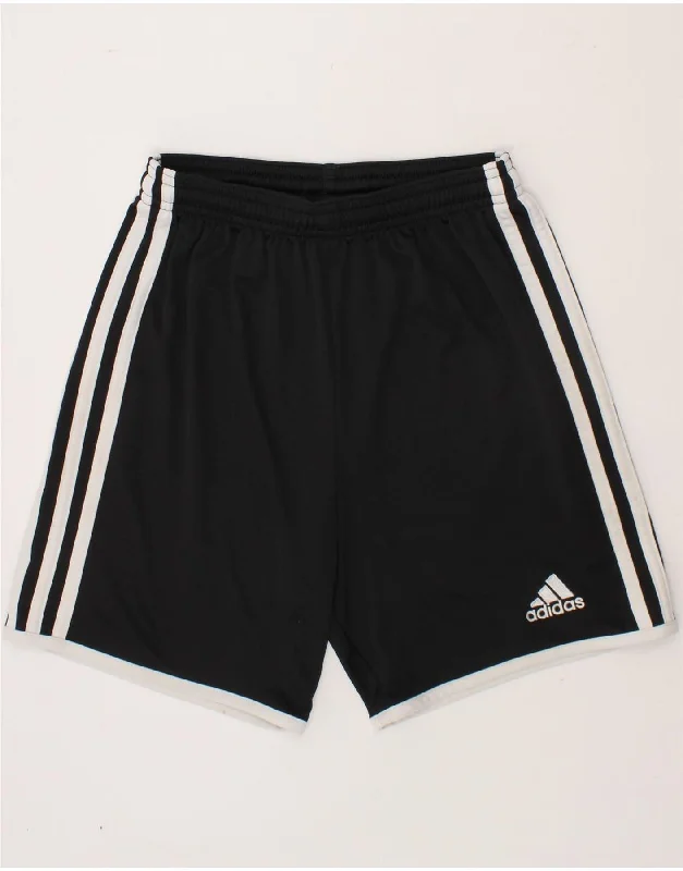 ADIDAS Boys Climalite Sport Shorts 9-10 Years 2XS Black Polyester