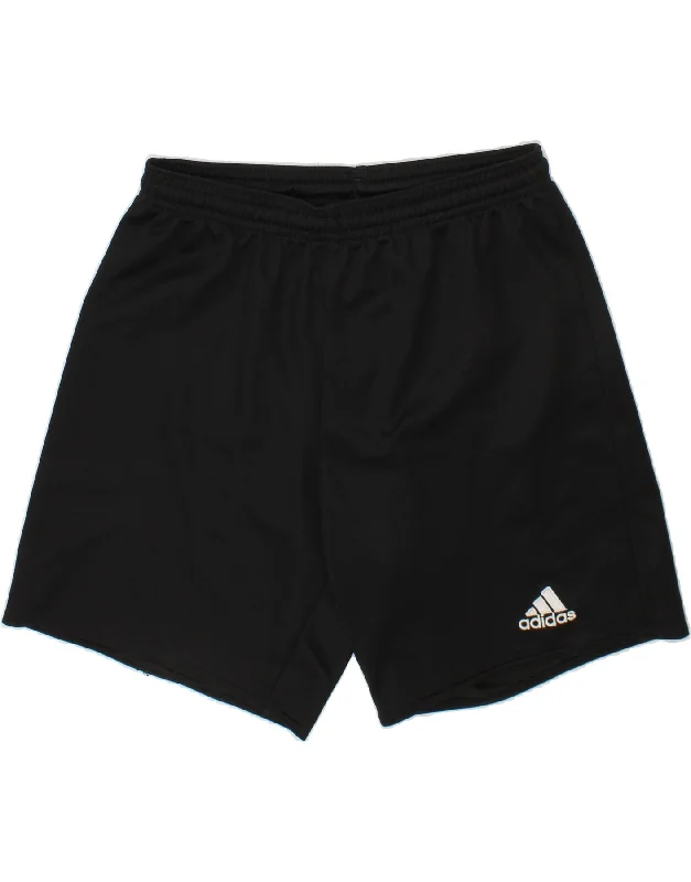 ADIDAS Boys Climalite Sport Shorts 9-10 Years  Black Polyester