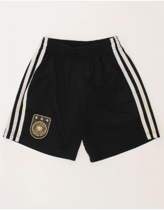 ADIDAS Boys Deutscher Fussball Bund Graphic Sport Shorts 5-6 Years Black