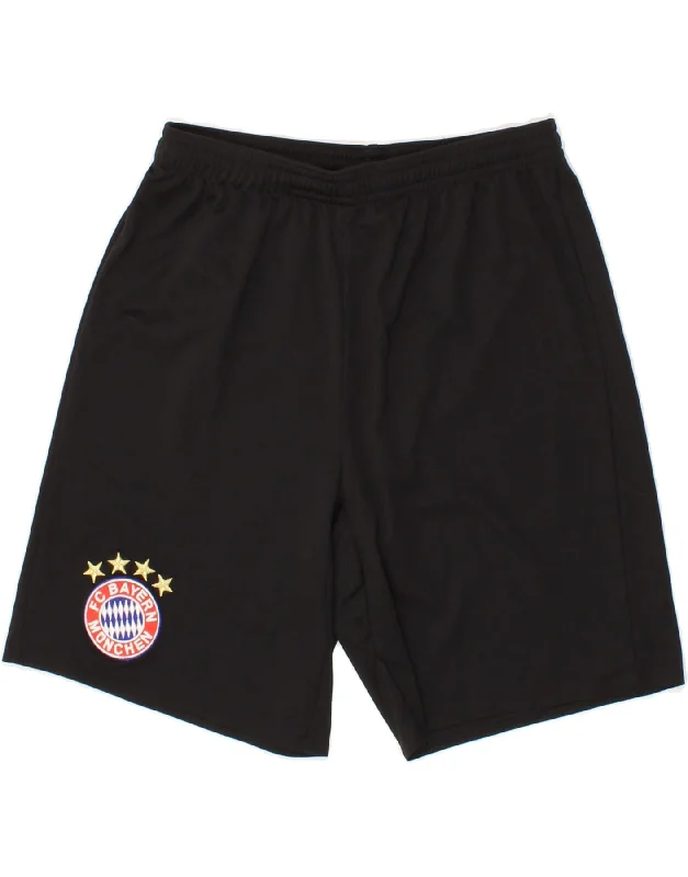 ADIDAS Boys FC Bayern Munchen Sport Shorts 15-16 Years  Black Polyester