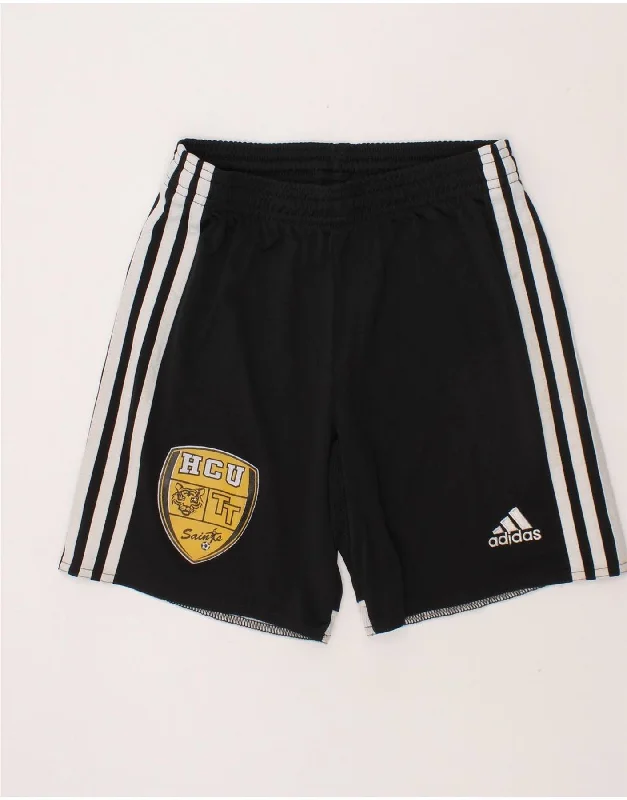 ADIDAS Boys Halifax County United Graphic Sport Shorts 9-10 Years Black