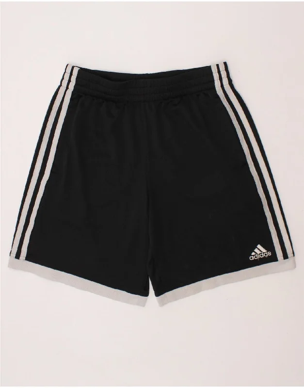 ADIDAS Boys Sport Shorts 10-11 Years Medium  Black Polyester