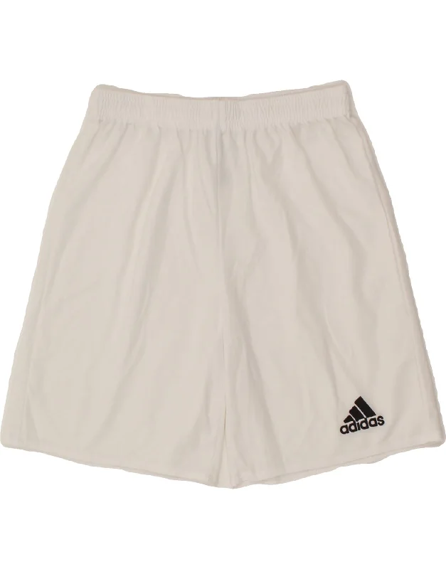 ADIDAS Boys Sport Shorts 13-14 Years  White Polyester