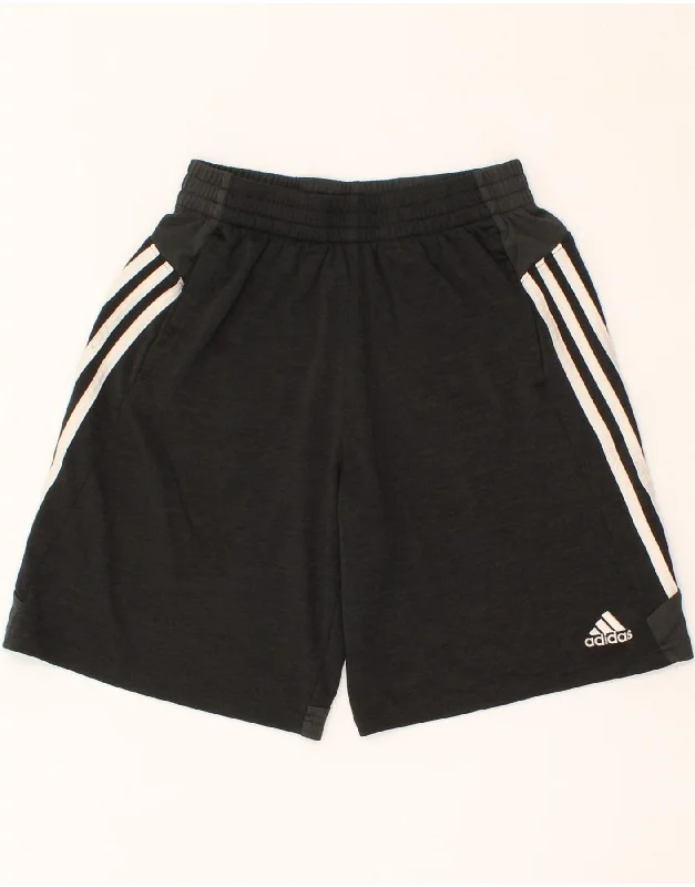 ADIDAS Boys Sport Shorts 14-15 Years Large Black Polyester