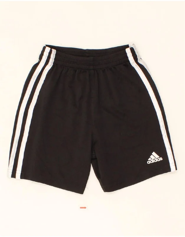 ADIDAS Boys Sport Shorts 4-5 Years Black Polyester