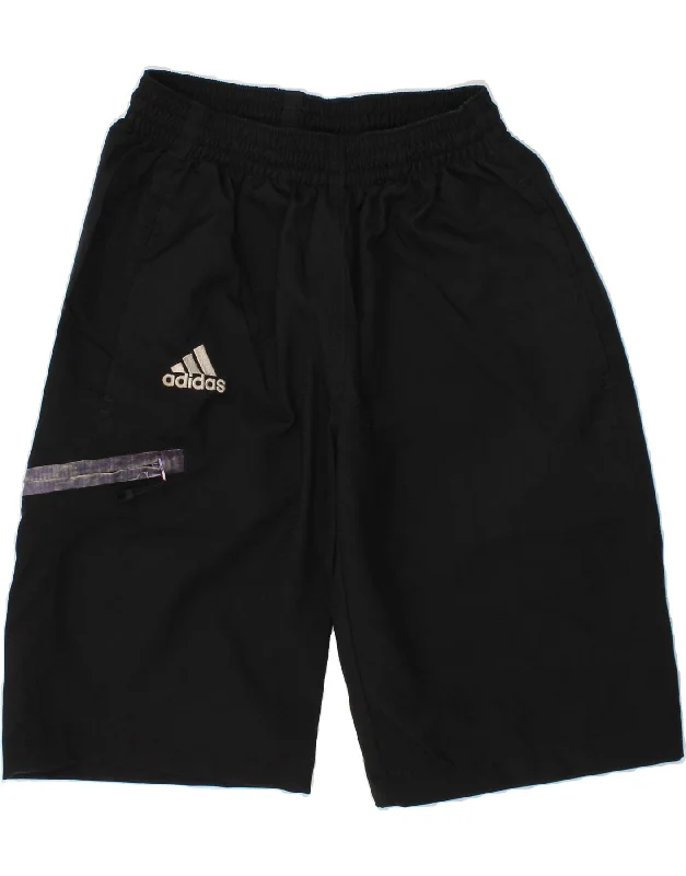 ADIDAS Boys Sport Shorts 6-7 Years Small Black