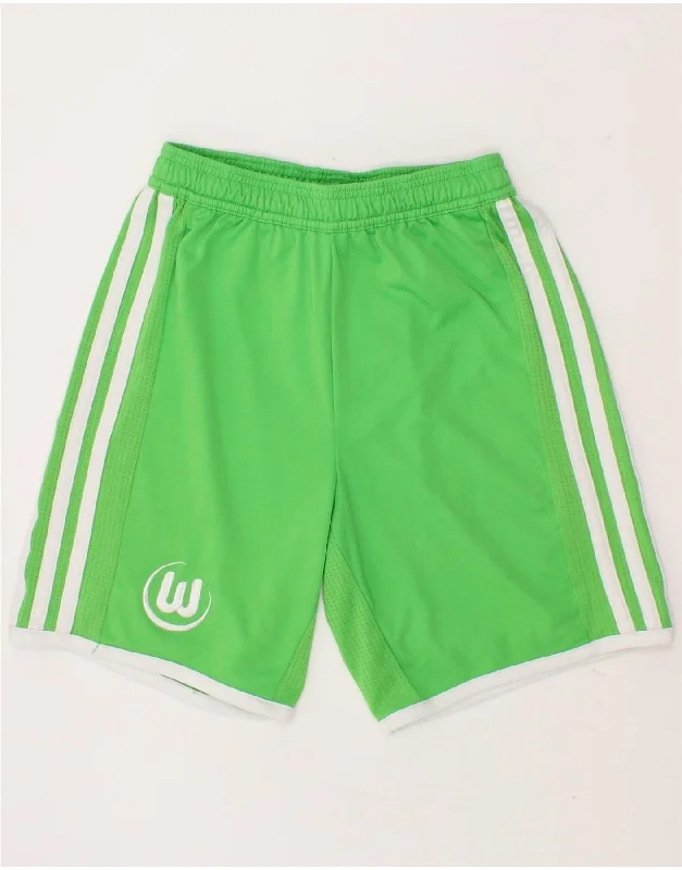 ADIDAS Boys Sport Shorts 7-8 Years  Green Polyester