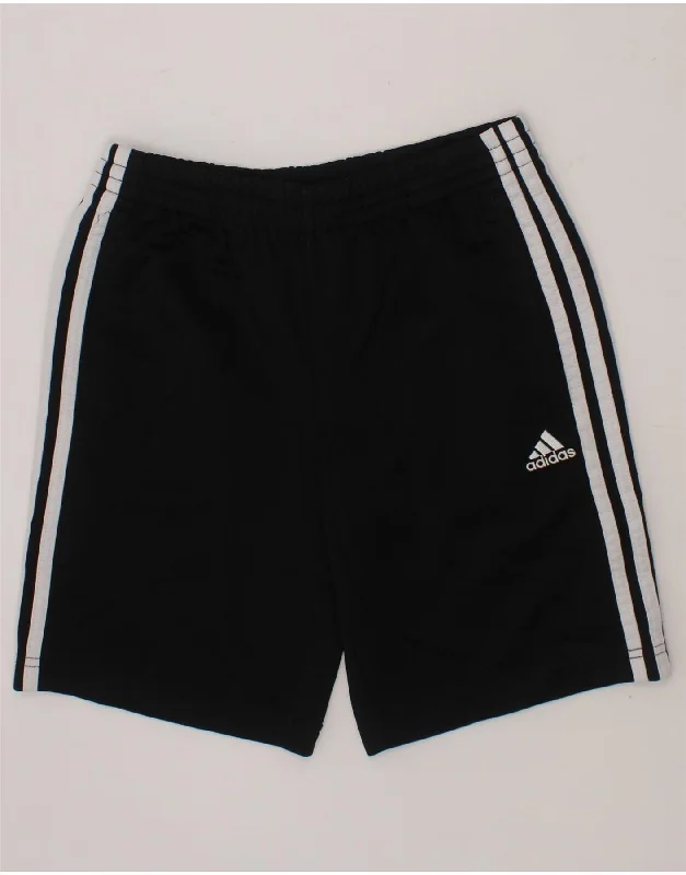 ADIDAS Boys Sport Shorts 9-10 Years  Black Polyester