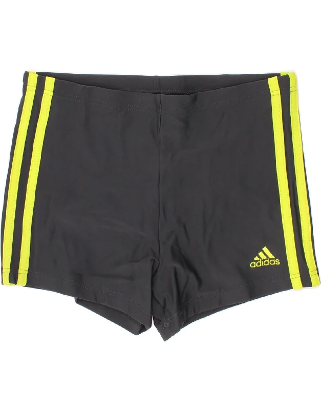 ADIDAS Boys Swimming Shorts 13-14 Years Grey Polyamide