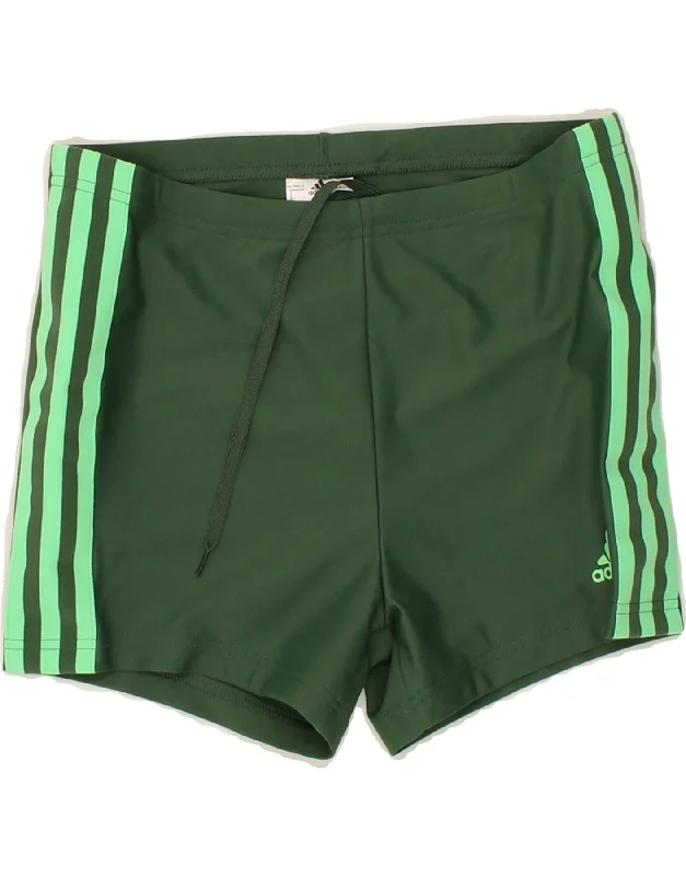 ADIDAS Boys Swimming Shorts 3-4 Years Green Polyester