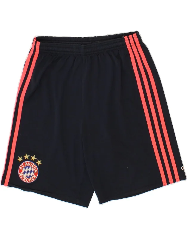 ADIDAS Girls FC Bayern Munchen Graphic Sport Shorts 13-14 Years Navy Blue