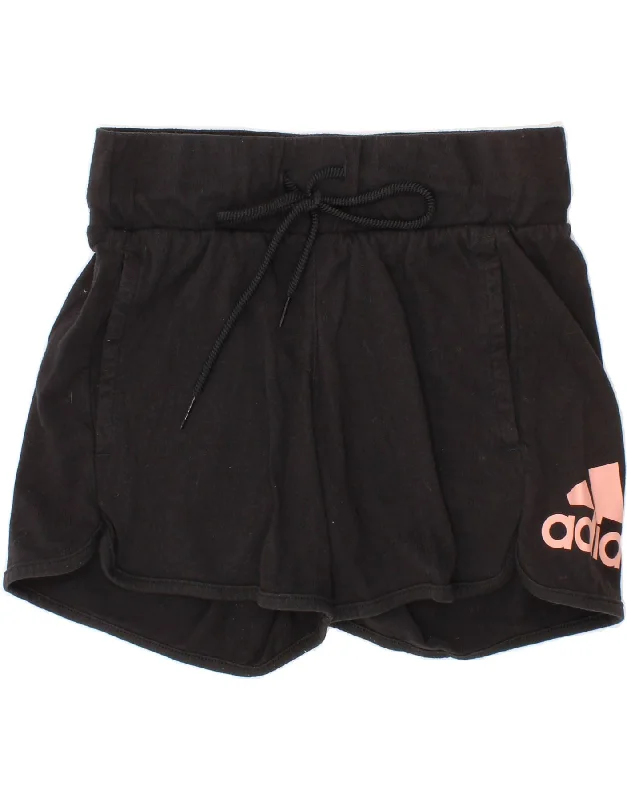 ADIDAS Girls Graphic Sport Shorts 6-7 Years Black