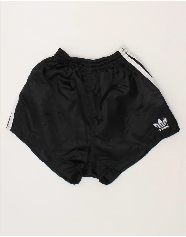 ADIDAS Girls Sport Shorts 11-12 Years Black Polyamide