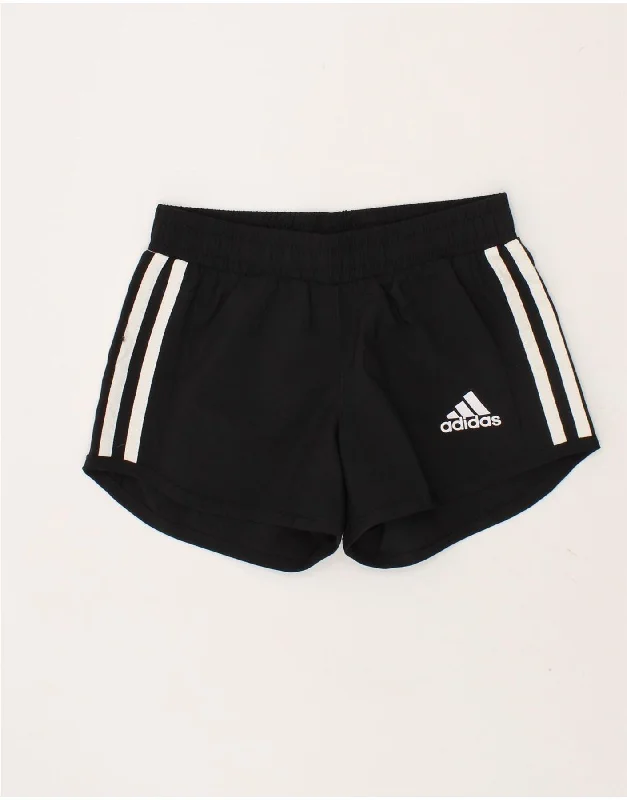 ADIDAS Girls Sport Shorts 5-6 Years Black Polyester