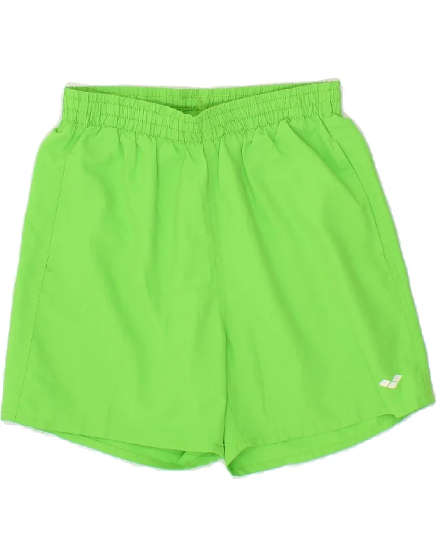 ARENA Boys Sport Shorts 14-15 Years Green Polyester