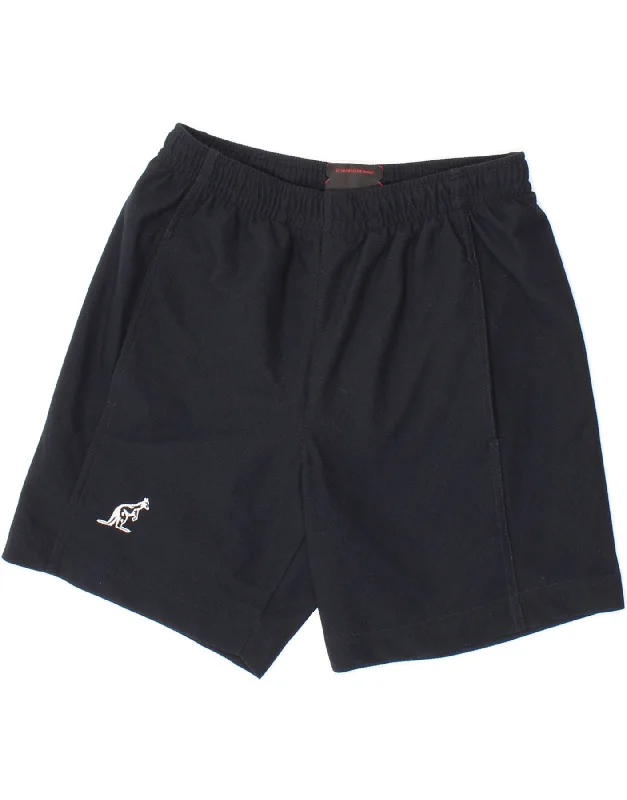 AUSTRALIAN L'ALPINA Boys Sport Shorts 11-12 Years Navy Blue Polyester