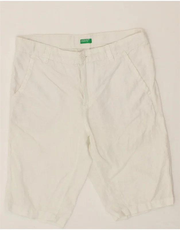 BENETTON Boys Chino Shorts 15-16 Years W28  White