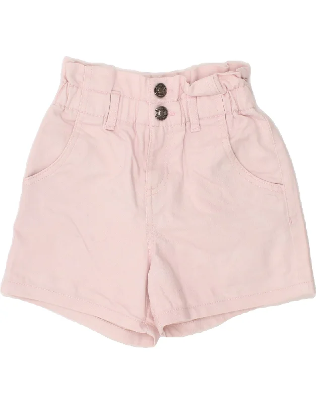 BENETTON Girls Denim Shorts 6-7 Years Small W22  Pink Cotton