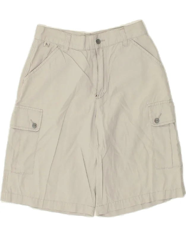 CALVIN KLEIN Boys Cargo Shorts 10-11 Years W24  Grey Cotton