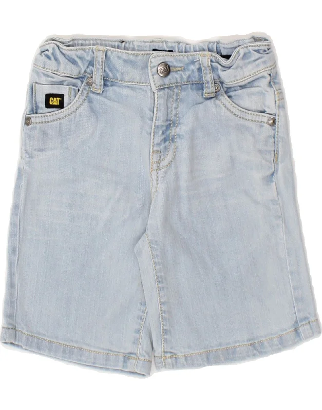 CATERPILLAR Boys Denim Shorts 3-4 Years W22  Blue Cotton