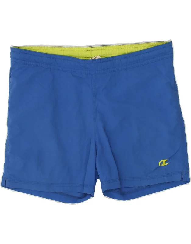 CHAMPION Boys Sport Shorts 11-12 Years Large Blue Polyamide