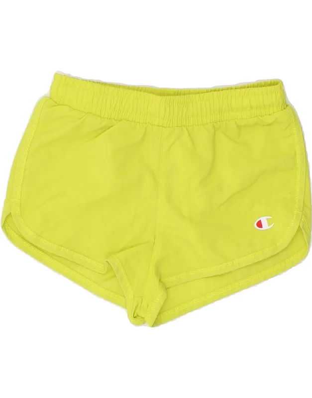 CHAMPION Boys Sport Shorts 3-4 Years 2XS Yellow Polyamide