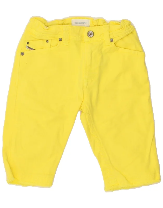 DIESEL Girls Denim Shorts 7-8 Years W20  Yellow Cotton