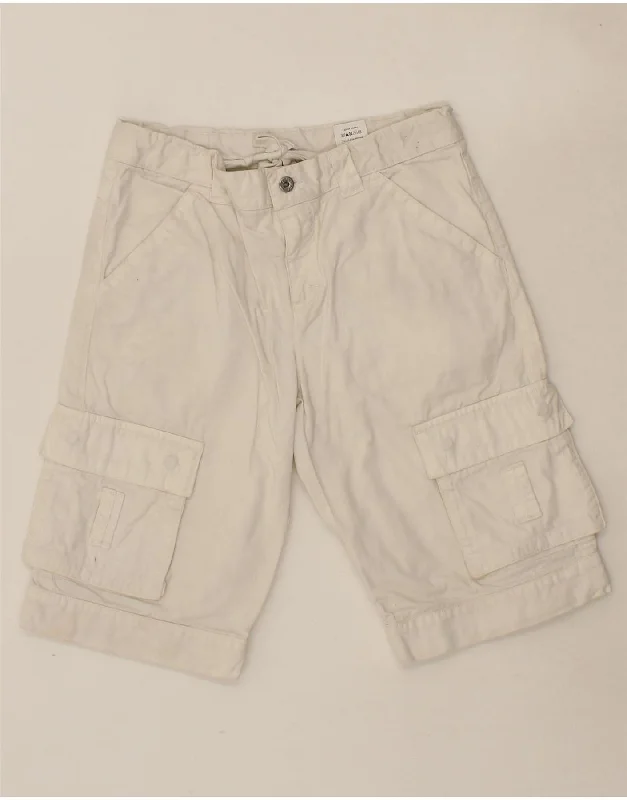 DOLCE & GABBANA Girls Cargo Shorts 9-10 Years W24 White Cotton