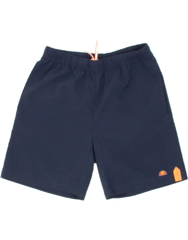 ELLESSE Boys Sport Shorts 11-12 Years Navy Blue Polyester