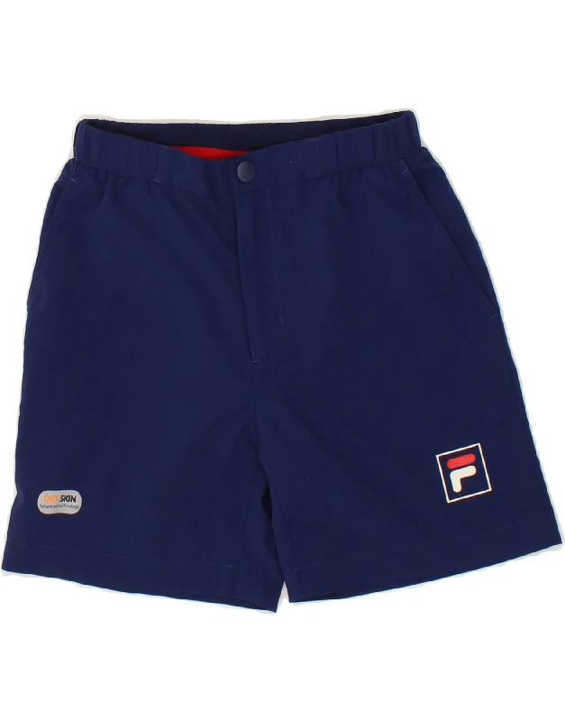 FILA Boys Chino Shorts 9-10 Years W24  Blue Polyester