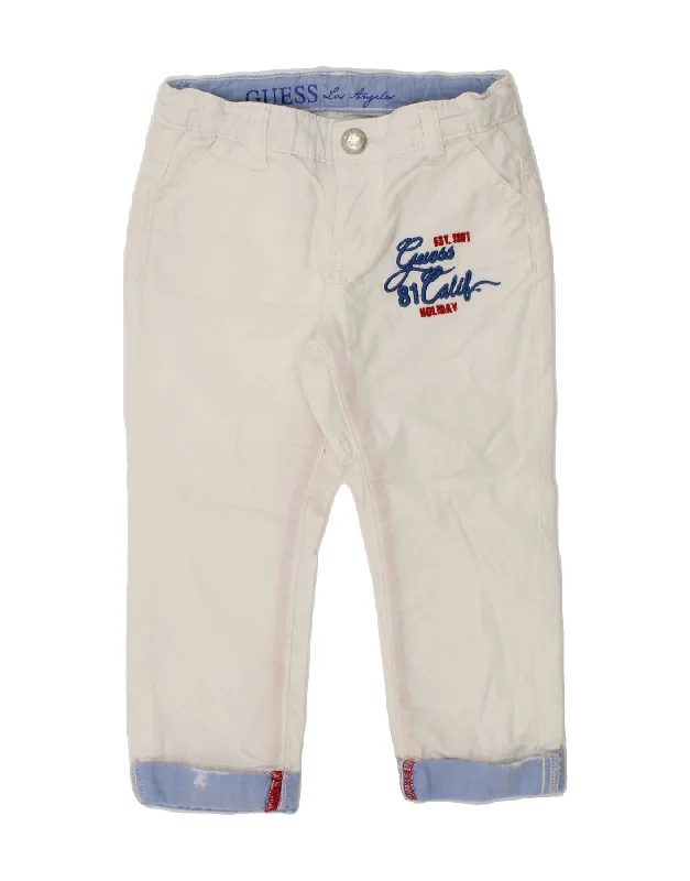 GUESS Baby Boys Graphic Straight Chino Shorts 12-18 Months  W18 L12  White