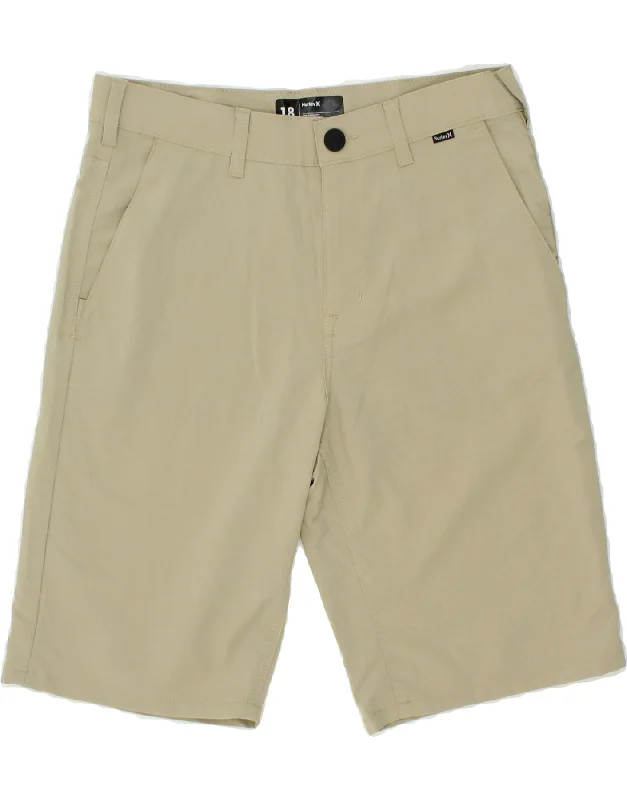 HURLEY Boys Chino Shorts 15-16 Years W30  Beige Nylon