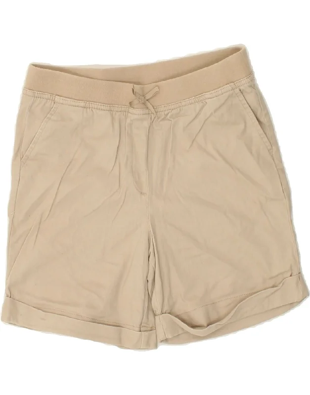 IZOD Girls Sport Shorts 11-12 Years W28 Beige Cotton