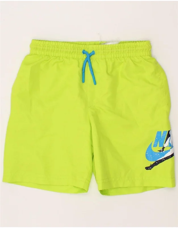 JORDAN Boys Graphic Sport Shorts 4-5 Years Small Green