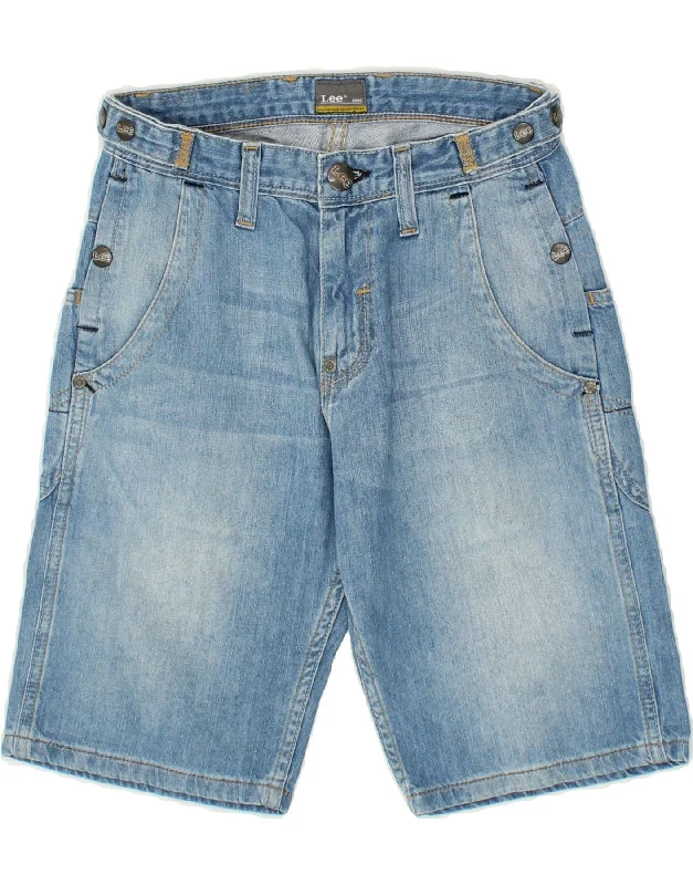 LEE Boys Denim Shorts 9-10 Years W24  Blue Cotton