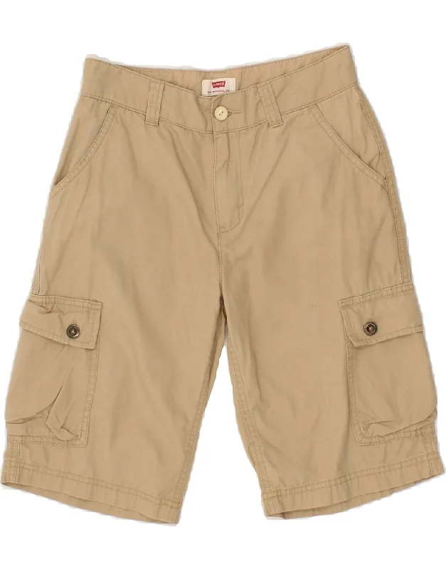 LEVI'S Boys Cargo Shorts 13-14 Years W27  Beige Cotton