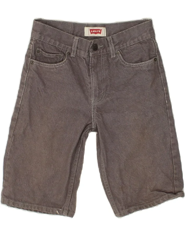 LEVI'S Boys Denim Shorts 13-14 Years W27 Grey Cotton