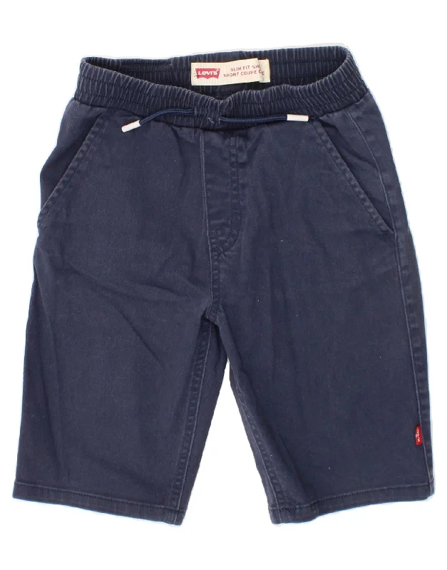 LEVI'S Boys Slim Chino Shorts 5-6 Years W22  Navy Blue Cotton