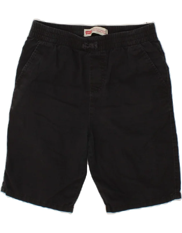 LEVI'S Boys Slim Fit Chino Shorts 15-16 Years XL W30  Black Cotton