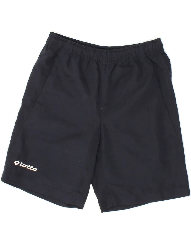 LOTTO Boys Sport Shorts 10-11 Years Medium Navy Blue Polyester