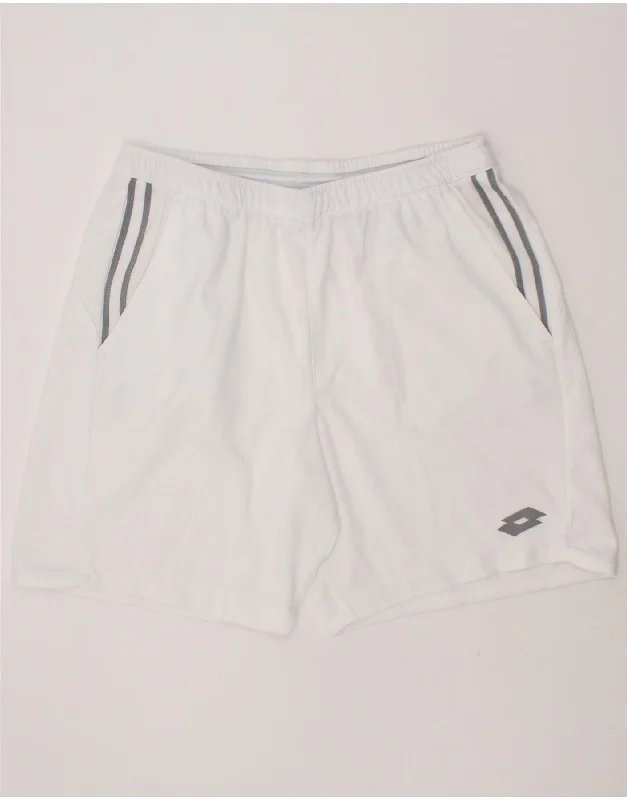 LOTTO Boys Sport Shorts 12-13 Years Large White Polyester