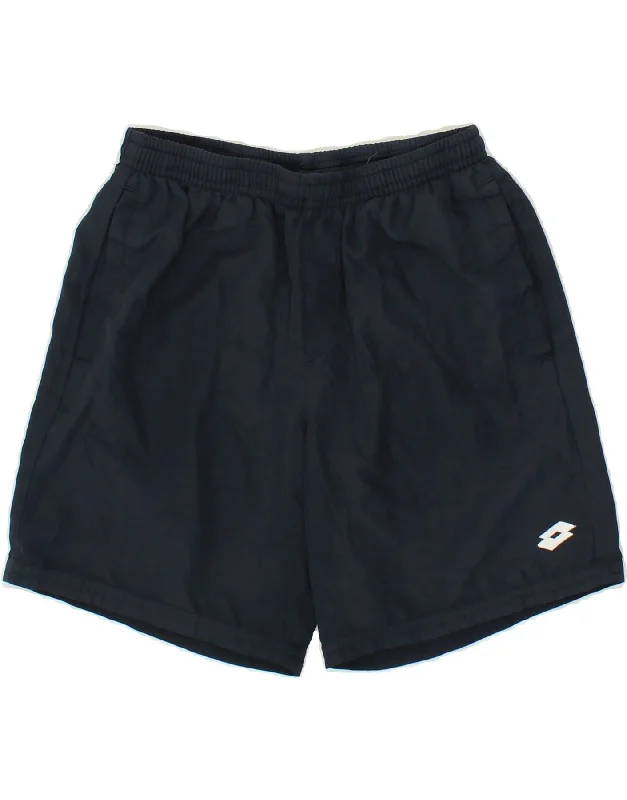 LOTTO Boys Sport Shorts 9-10 Years Large Navy Blue Polyester