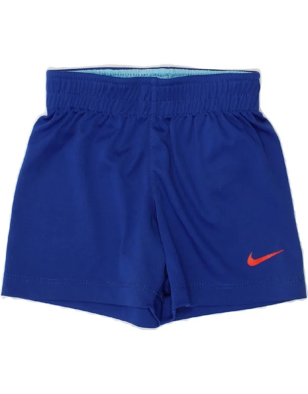 NIKE Baby Boys Dri Fit Sport Shorts 9-12 Months Blue Polyester