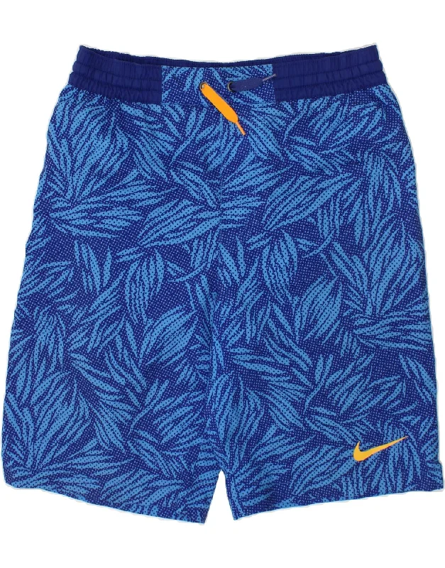 NIKE Boys Abstract Pattern Sport Shorts 10-11 Years Medium   Blue