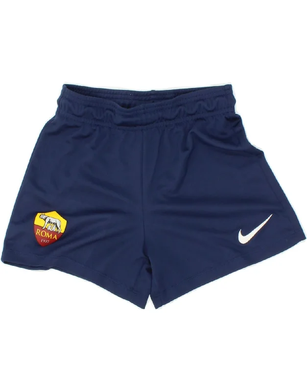 NIKE Boys Dri Fit Graphic Sport Shorts 6-7 Years XS  Navy Blue Polyester